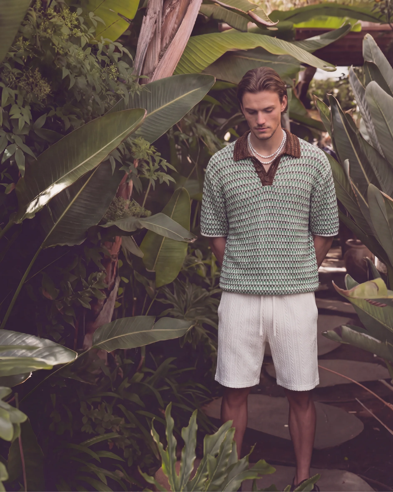 Zara – Men's Textured Knit Polo Shirt