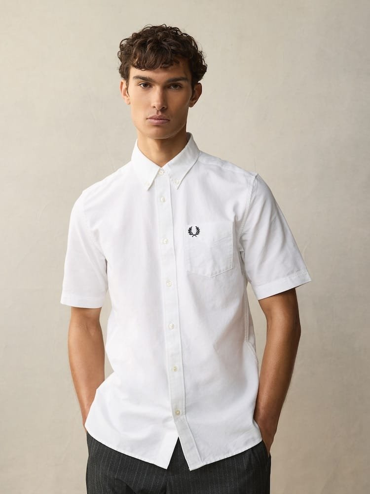 Fred Perry – Men's Short-Sleeve Oxford Shirt
