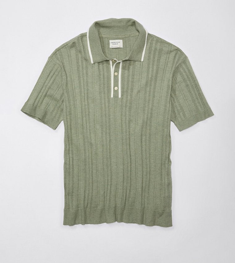 American Eagle – Men's Knitted Polo Shirt