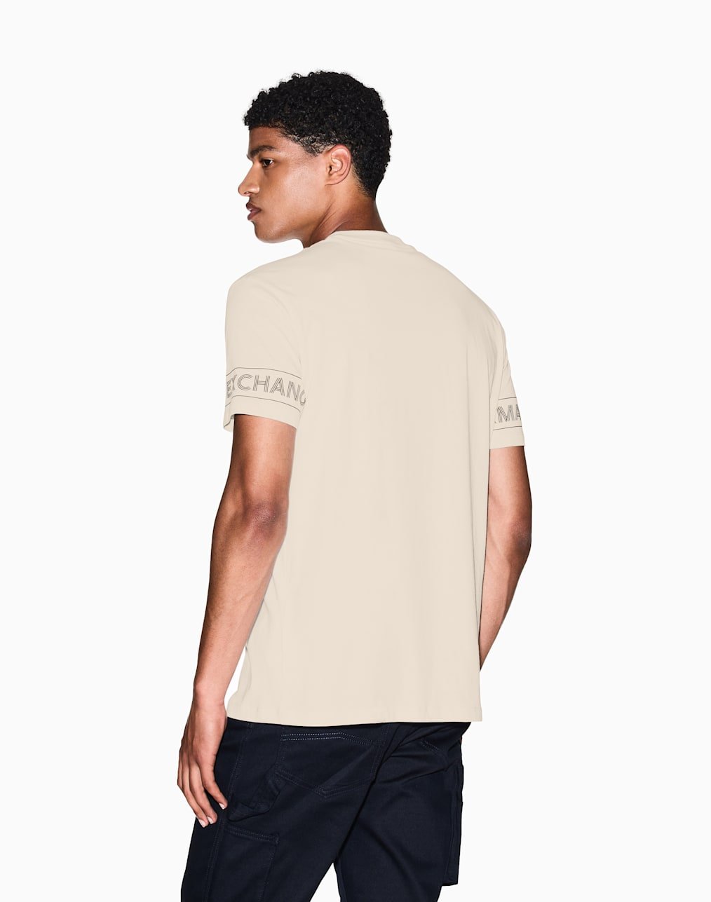 Armani Exchange Cream White  – Men's Cotton T-Shirt