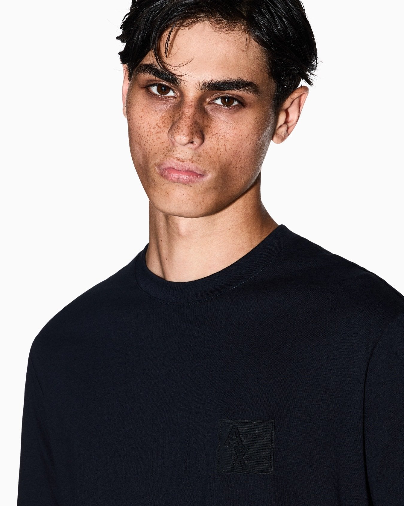 Armani Exchange A|X Black Logo – Men's Patch T-Shirt