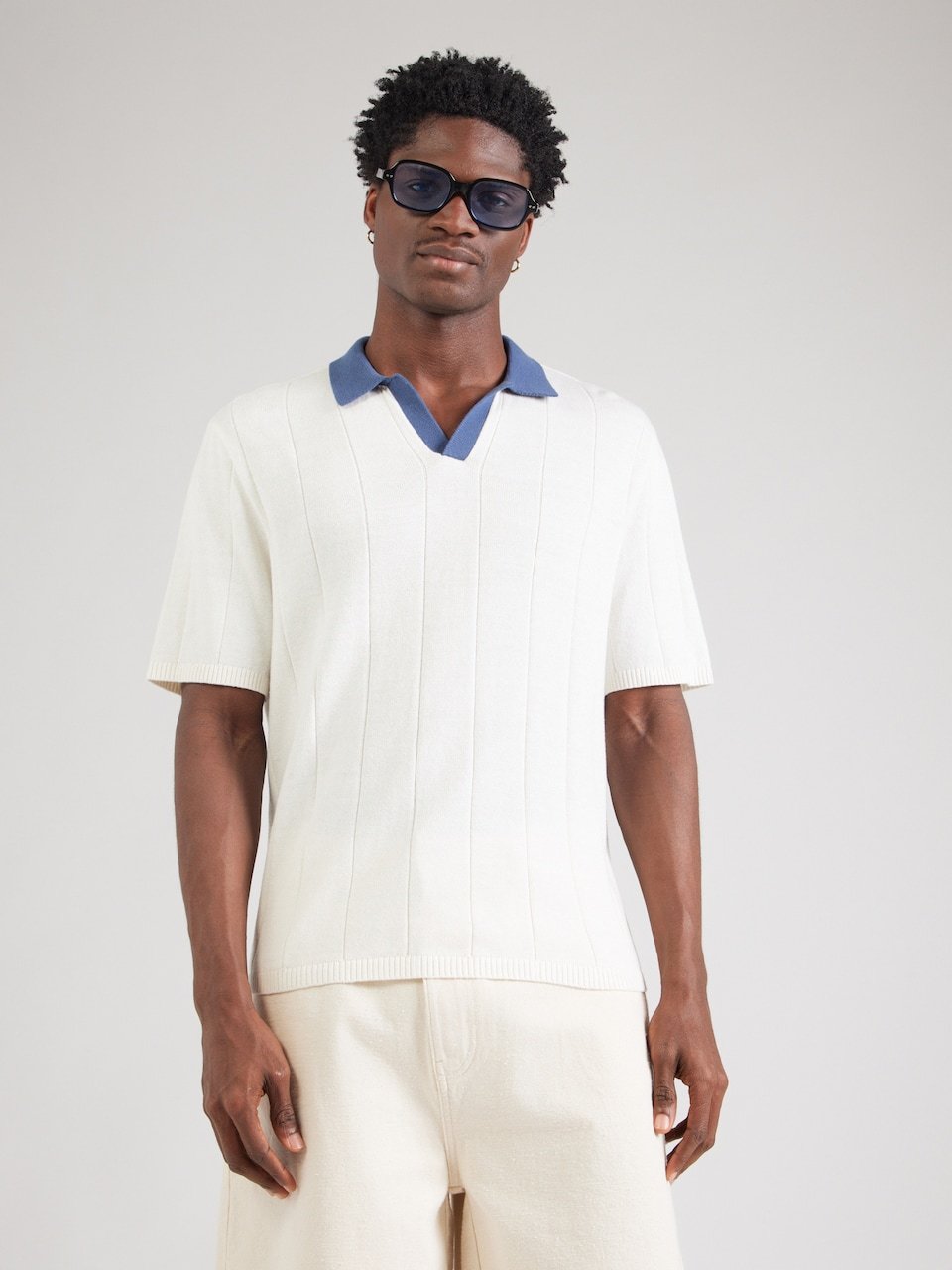 Hollister – Men's Knitted Polo Shirt